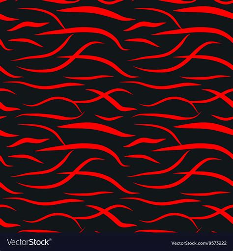 Wavy line red seamless pattern Royalty Free Vector Image