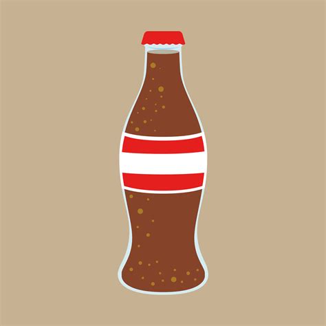 A bottle of soft drink. Food and drinks design element vector illustration 17505903 Vector Art ...