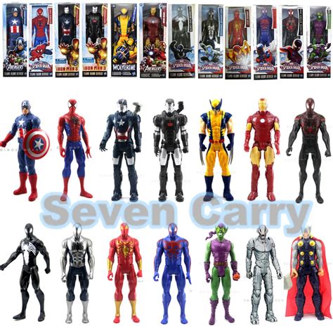 12" 30cm DC Spiderman Avengers Captain America Superheroes Ant Man Titan Hero Series PVC Action ...