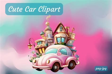 Cute Car Clipart Graphic by Graphics XT · Creative Fabrica