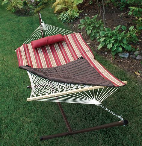 Algoma Cotton Rope Hammock, Stand, Pad and Pillow Combinat… | Flickr