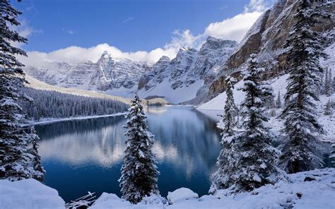 nature, Winter, Snow, Moraine Lake Wallpapers HD / Desktop and Mobile Backgrounds