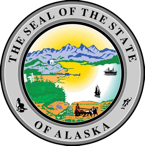 Map, Flag and Seal of Alaska