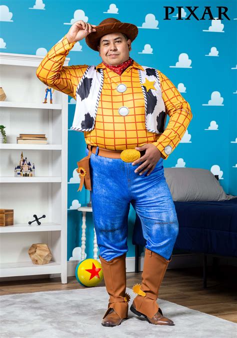 Men's Plus Size Disney Deluxe Woody Toy Story Costume