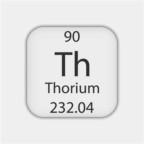 Thorium symbol. Chemical element of the periodic table. Vector illustration. 13224966 Vector Art ...