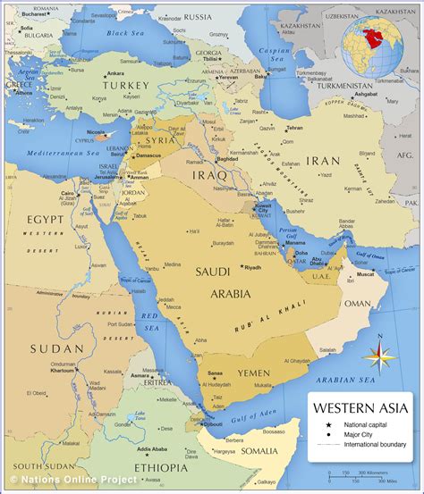 Map Of Asia With Country Names