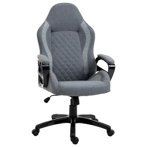 Vinsetto Grey, Ergonomic Home Office Chair High Back Task Computer Desk Chair with Padded ...