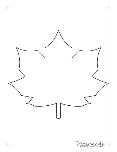 Maple Leaf Outline Printable