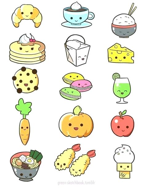 How To Draw Cute Food Easy Step By Step - Askworksheet