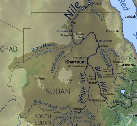 Image: Nile Map Sudan