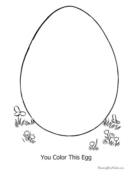 Preschool Easter Egg Coloring Pages - 013