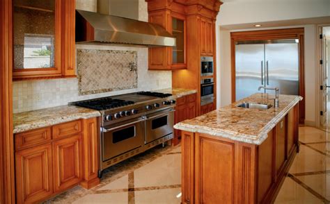 Colonial Cream Granite Countertops - Traditional - Kitchen - Orange ...