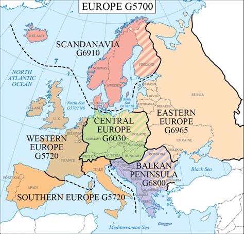 LC G Schedule Map 18: Europe Regions – Western Association of Map Libraries