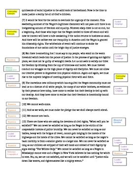 I Have a Dream Speech Analysis Student Copy by Teacher Goodies | TpT