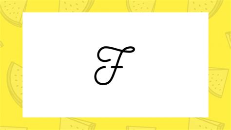 Cursive F: Uppercase And Lowercase - Science Trends