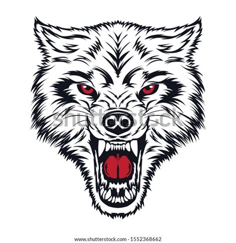 Angry Wolf Face Wonderful Color Good Stock Vector (Royalty Free) 1552368662 | Shutterstock