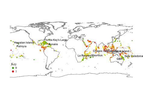 Coral Reef Map Of The World - United States Map