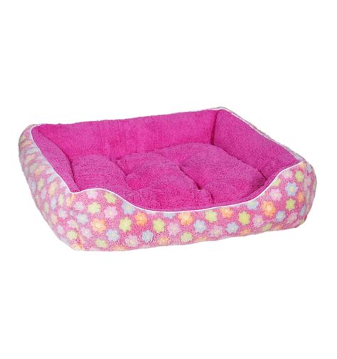 Buy Fluffy Pink Floral Pet Bed Online in Dubai | Paws & Claws