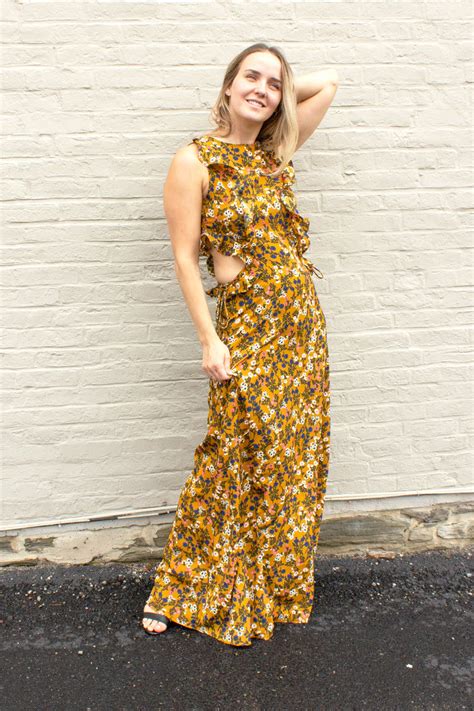 Marigold Floral Maxi Dress