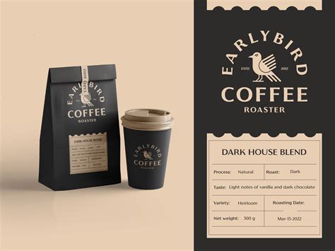 Coffee packaging design for early bird by Sazzad Hosen on Dribbble