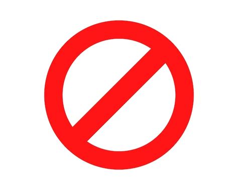 Free Vector | Red Prohibited sign No icon warning or stop symbol safety ...