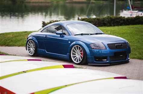 Charming Custom Blue Audi TT on Chrome Buttoms