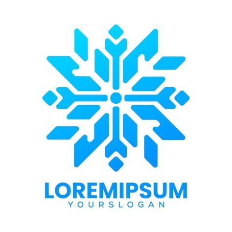 Free Vector | Snow flower logo design template