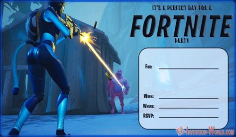 Fortnite Invitation Card Template - Invitation World