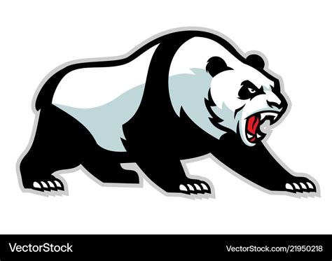 Angry panda mascot Royalty Free Vector Image - VectorStock