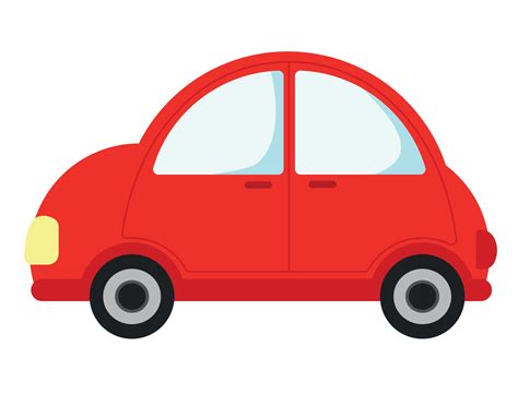 Flat Red Car Icon Clipart in Cartoon Graphic Vector Illustration Design 8957252 Vector Art at ...