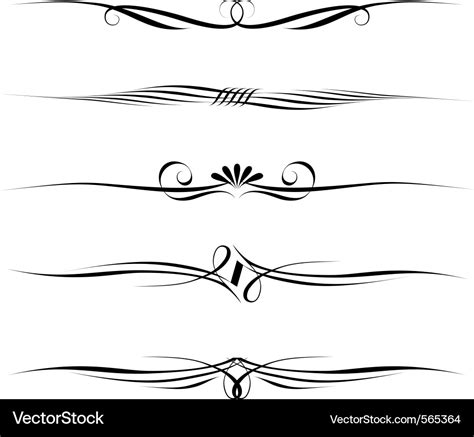 Decorative filigree elements Royalty Free Vector Image