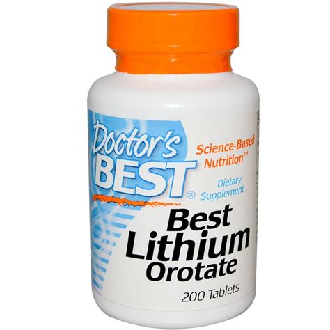 Doctor's Best, Best Lithium Orotate, 200 Tablets - iHerb