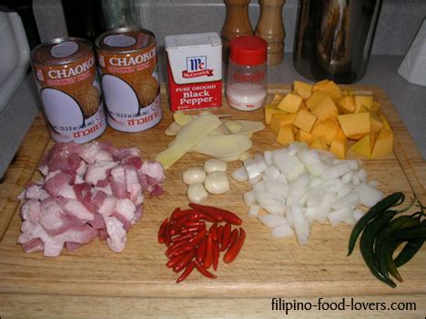 Bicol Express Ingredients: Pork belly, Coconut milk, Calabaza, Thai ...