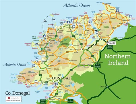 Map Of Donegal County Ireland | secretmuseum