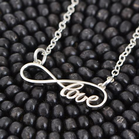 Infinity Love Necklace Love Infinity Necklace Gift for Her | Etsy