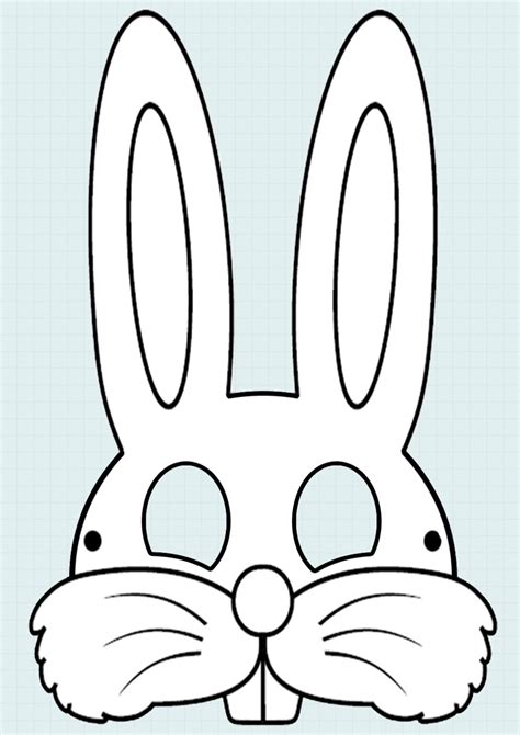 Open full size Rabbit Face Mask Template Clipart Easter Bunny Mask - Bunny Mask Template ...