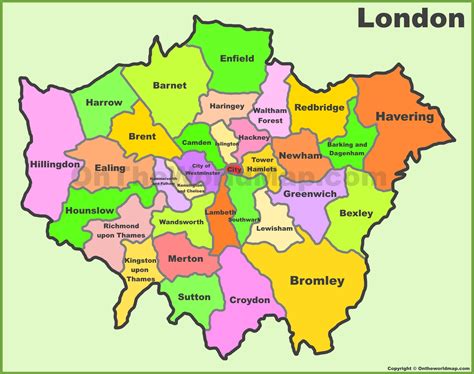 London boroughs map