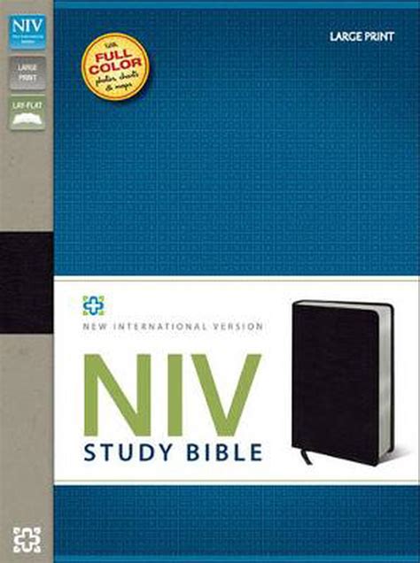 Study Bible-NIV-Large Print by Zondervan, Bonded Leather, 9780310437574 ...