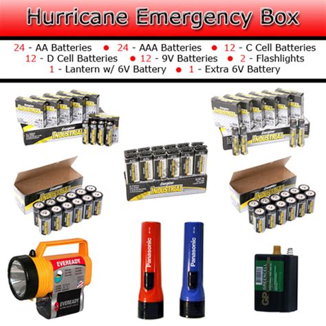 Emergency Kit 89 Piece Batteries & Flashlights - Hurricane & Survival Supplies - Watch Batteries ...