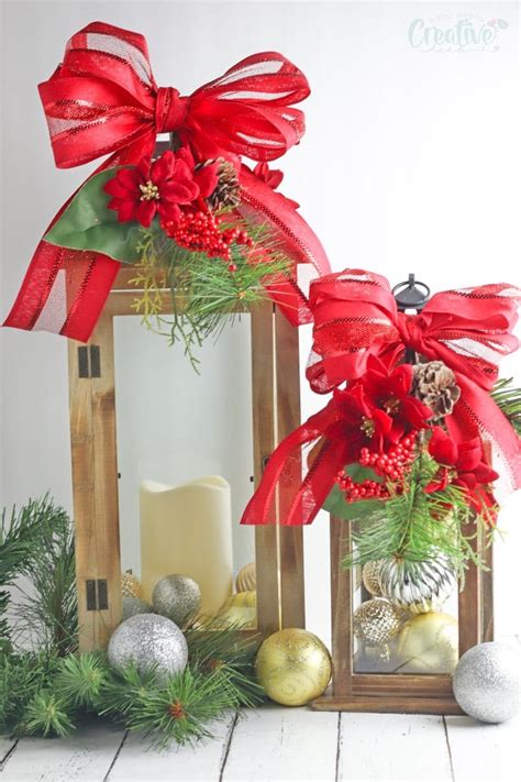 DIY Christmas Lanterns, Outdoor Decorations Or Table Centerpieces