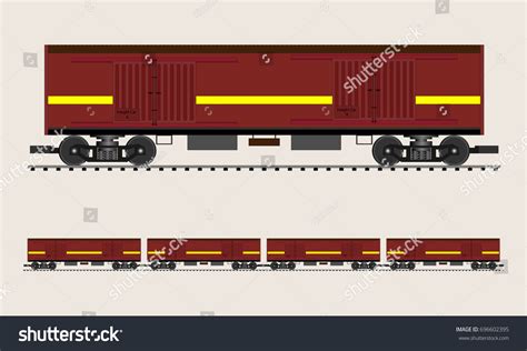 Freight Train Draw Cartoon Vector Stock Vector (Royalty Free) 696602395 ...