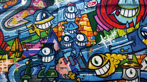 Download wallpaper 1920x1080 graffiti, wall art, bright, street wall, full hd, hdtv, fhd, 1080p ...