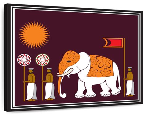 Traditional Sri Lankan Elephant Wall Art | Digital Art