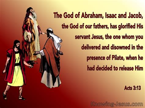 Acts 3:13 The God Of Abraham, Isaac and Jacob (red)