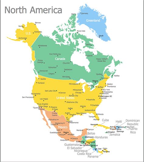 Thematic Map Of North America | Time Zones Map