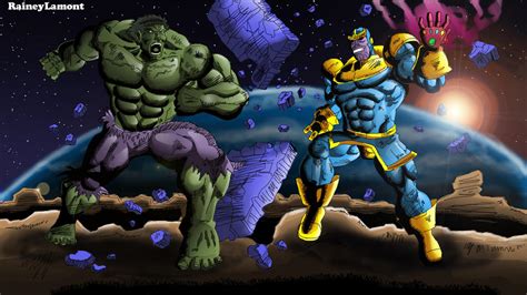 Hulk Vs Thanos 90 Percent by Raineylamont on DeviantArt