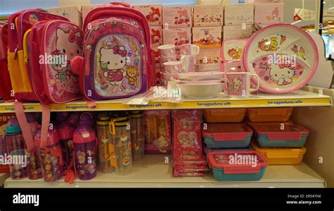 Hello Kitty merchandise on display at mall Stock Photo - Alamy