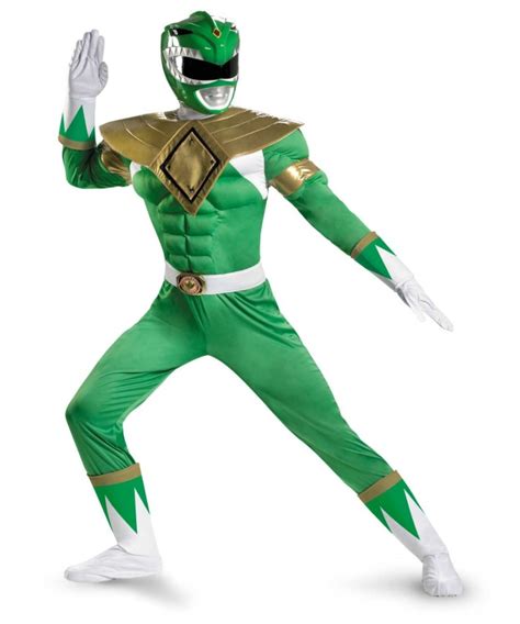 Power Ranger Green Ranger Muscle Plus Costume - Disney Power Ranger Costumes