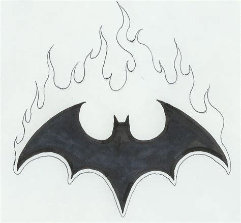 Flaming Bat symbol by -vassago- on deviantART | Bat symbol, Logo sketches, Symbols