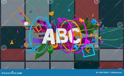 ABC colorful card stock illustration. Illustration of bright - 109010005